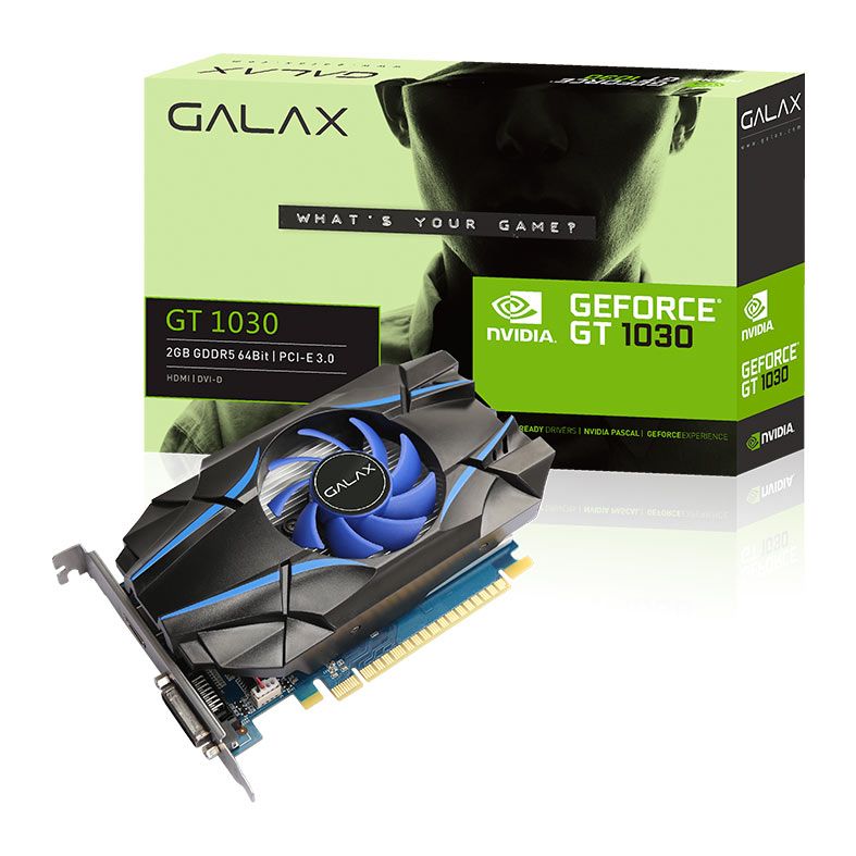 Placa de Video Galax GeForce GT 1030, 2GB, GDDR5, 64-bit