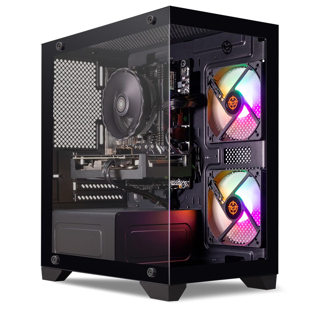 PC Gamer Completo Fenrir III, AMD Ryzen 5 5500, Radeon RX 580 8GB, 16GB DDR4, SSD 480GB + Monitor + Kit Periféricos