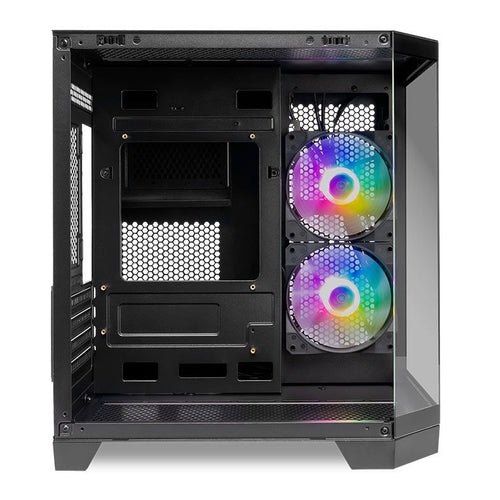 Gabinete Gamer Mancer CV700B, Mini-Tower, Lateral de Vidro, Com 2 Fans, Preto, MCR-CV700B-BK-2F